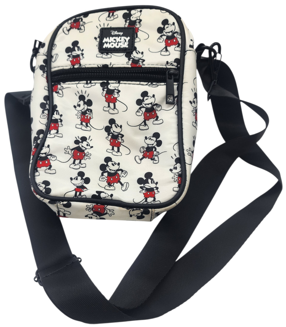 Disney Mickey Mouse Bioworld Crossbody Bag White Black Red Pouch